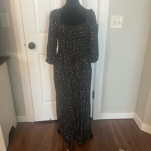 Madewell black floral romper